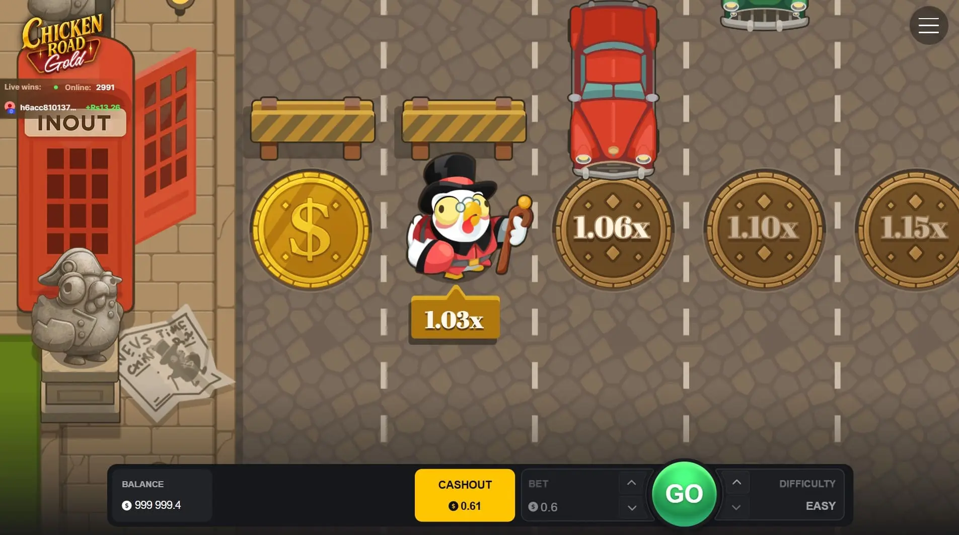 Chicken Road Gold game.