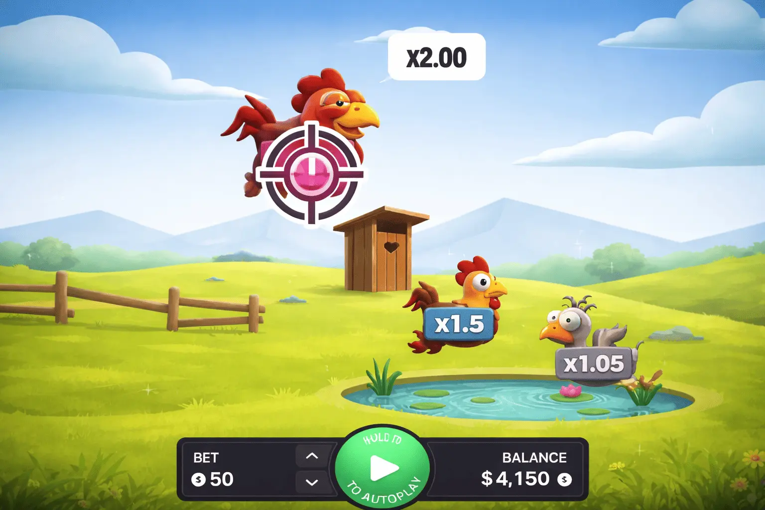 Chicken shoot gameplay.